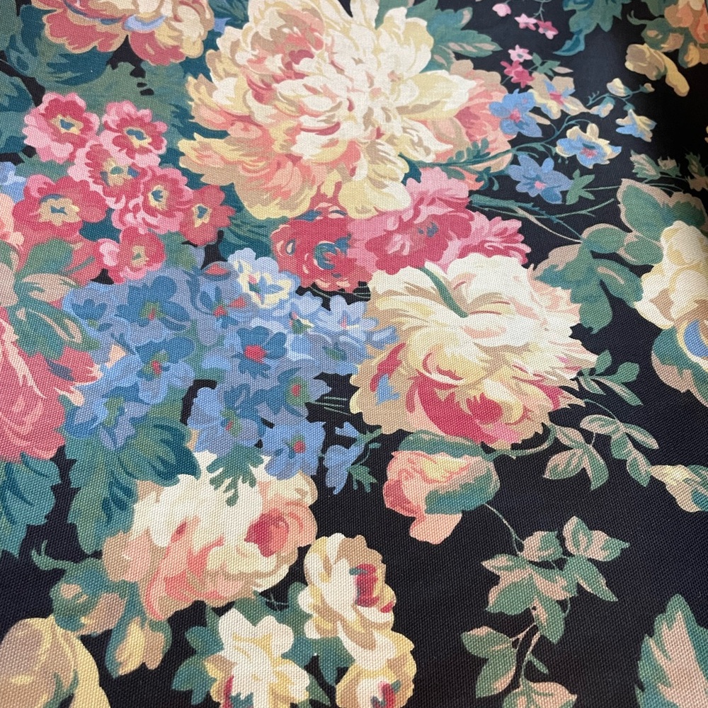Vintage Moygashel Villette Floral Drapery Upholstery Fabric